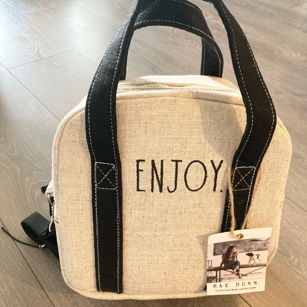 Rae Dunn “Enjoy” Insulated Lunch Tote Bag